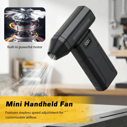 High-Performance 5-Speed Handheld Portable Air Blower with 6000mAh Rechargeable Battery for Dust Removal and Outdoor Use
